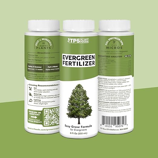 Evergreen Tree Fertilizer – Liquid Plant Food for Rich Green Needles, Stronger Roots & Healthy Year-Round Growth, 8 oz