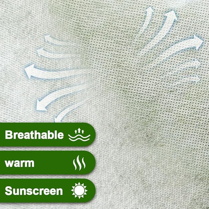 Floating Row Cover for Garden Plants 6.5 × 16.4 FT, 1.2oz Frost Protection Blanket for Cold Nights, Breathable Plant Cover for Spring Frost, Seedlings, Vegetables & Raised Beds