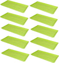 SUNPACK 10" x 20" Heavy Duty Mesh Plastic Seed Starting Tray, Lime Green, 1" (Pack of 10) - Ensures Water Drainage and Aeration, Perfect for Greenhouses or Indoor Gardening