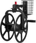 Liberty Garden Single Arm Navigator Hose Reel with Pull Up Latch, Black