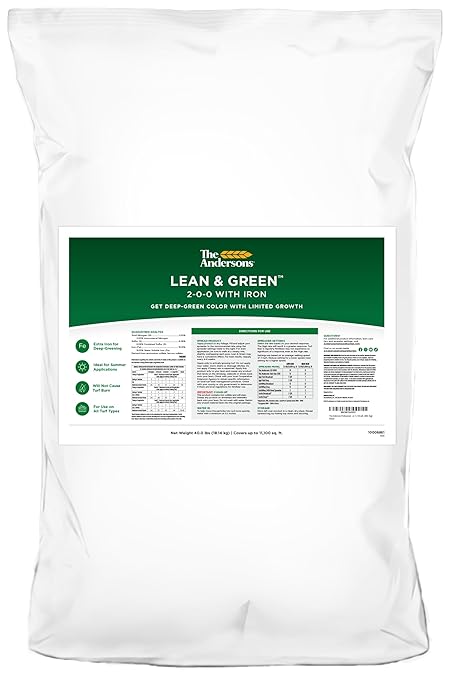 The Andersons Professional Lean & Green Fertilizer 2-0-0 with Iron - Covers up to 11,100 sqft. (40lb. Bag)