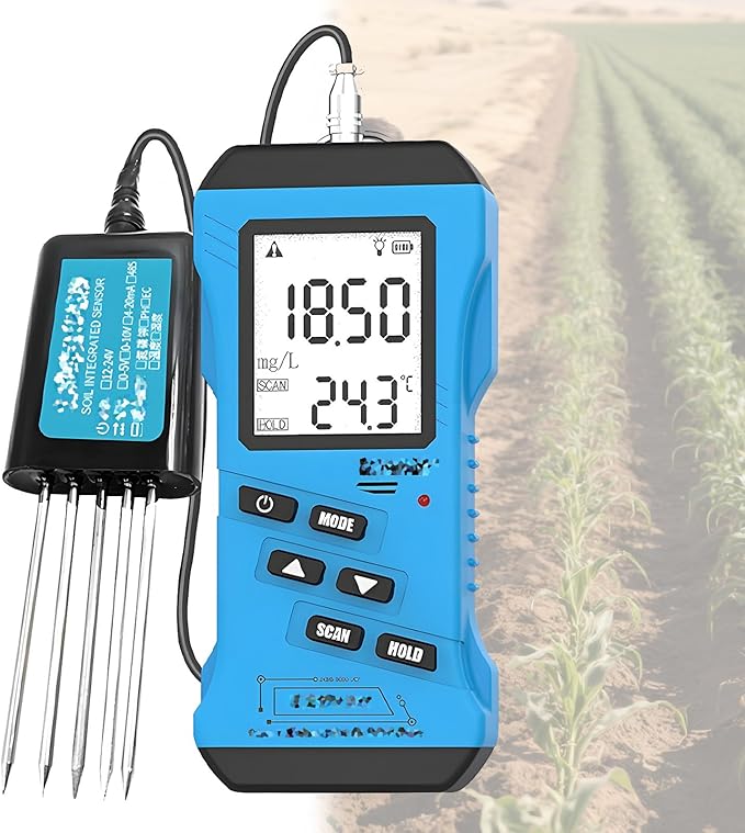 Soil Tester - 7 in 1 Digital Meter for pH, Moisture, and Light Measurement, Ideal for Garden, Farm, and Lawn Care