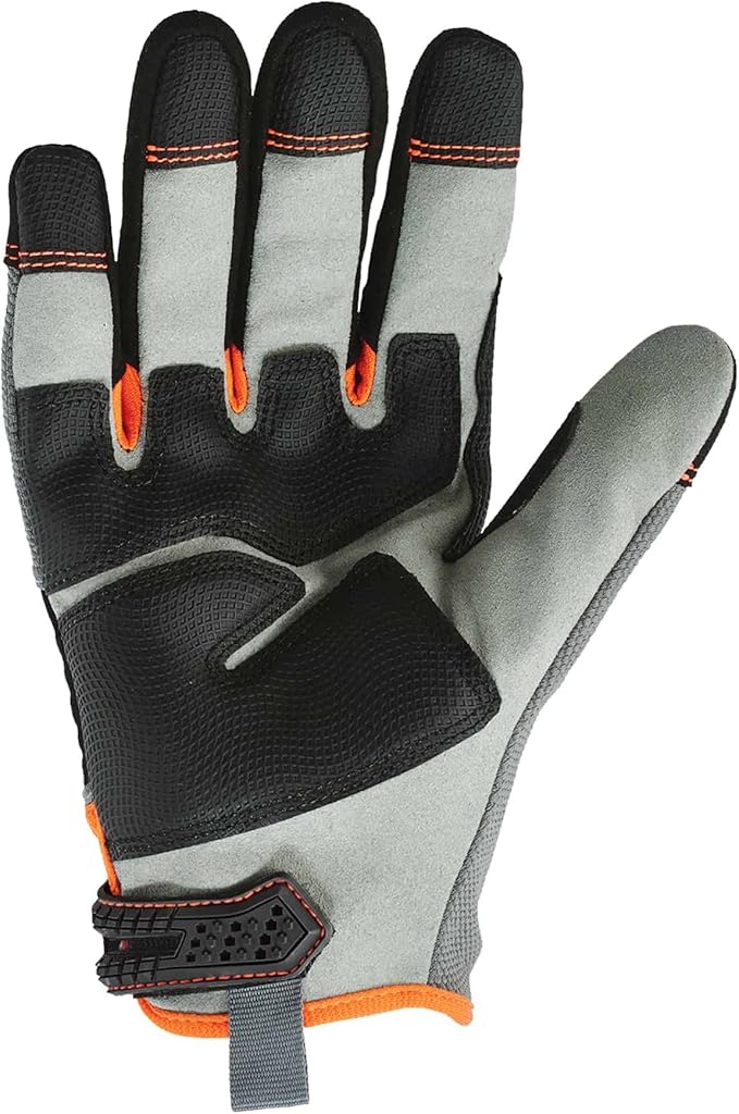 ProFlex 710 Heavy Duty Work Gloves, High Visibility, Reinforced Fingertips and Palm