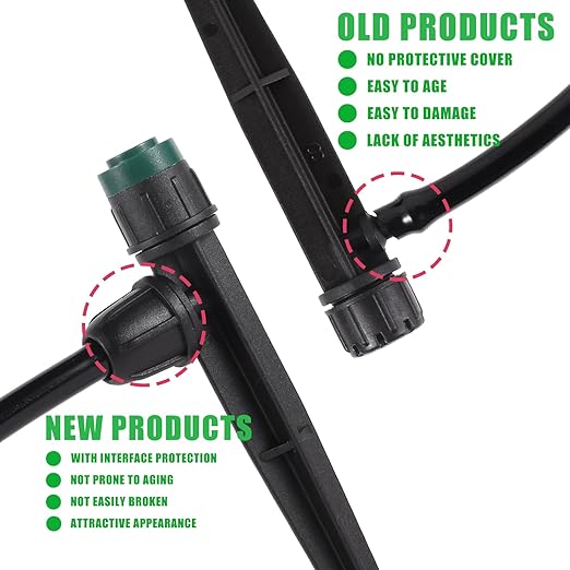 40Pcs Drip Irrigation Emitters Sprayers for 1/4" Tubing, Adjustable 360 Degree Water Flow Sprayers on 5.5" Arrow Stake for Garden Irrigation Watering System
