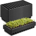 50-Pack 72 Cell Seedling Trays, Heavy-Duty Deep Plug Trays for 1020 Flats, Reusable Seed Starter Trays for Germination & Seed Starting (21.25"×11", 2.36" Height)