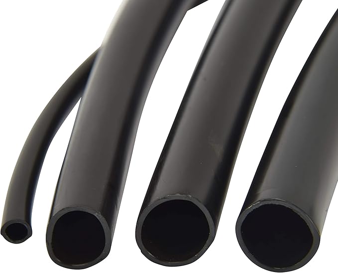 Raindrip 052010P 1/2 in. Drip Irrigation Supply Tubing, 100 ft., for Emitters, Irrigation Parts, and Drip Systems,Black Polythyrene (Pack of 2)