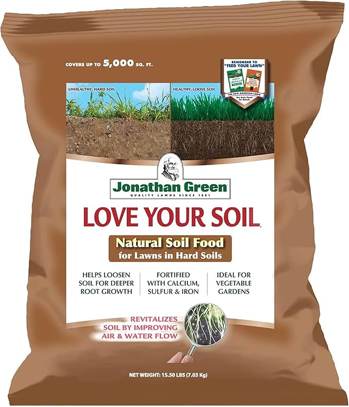 Jonathan Green (12190) Love Your Soil, Soil Food for Lawns in Hard Soils - Soil Amendment for Grass & Vegetable Gardens (5,000 Sq. Ft.)