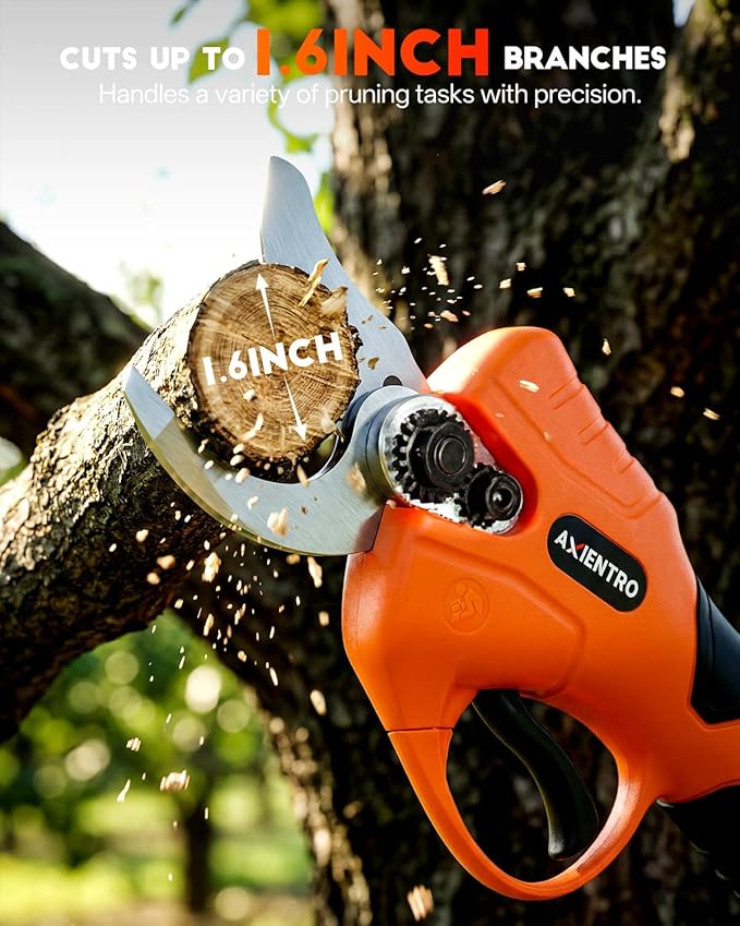 4-in-1 Pole Saw & Pruning Shears, 8-in Brushless Motor Pole Saw for Tree Trimming, Electric Pruners with Extendsion Pole, 2x4000mAh Li Batteries & Charger, 16FT Max Reach