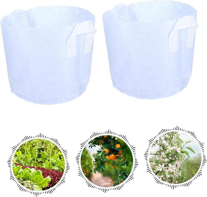 10pcs Non-Woven Fabric Planting Bags Handles Breathable Plant Pots for Potatoes Vegetables and Flowers for Home and Garden Cultivation