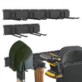 CBWLWJ 48'' Garage Tool Organizer Wall Mount - Heavy Duty 480 lbs Capacity Tool Rack with 6 Adjustable Straight Hooks, Wall Mounted Storage System for Garage, Shed, Workshop (Black)