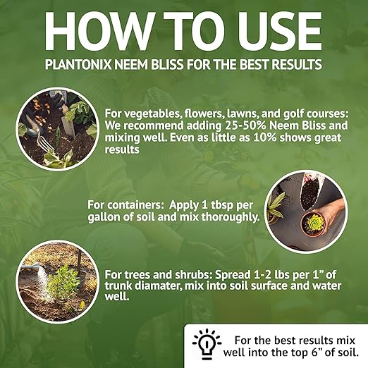 Worm Bliss (1 Qt) + Neem Bliss (1lb) - Organic Worm Castings for Plants & Neem Cake for Plants - Neem Seed Meal - Neem Meal Fertilizer - Neem Powder for Plants - Earthworm Castings Organic Fertilizer