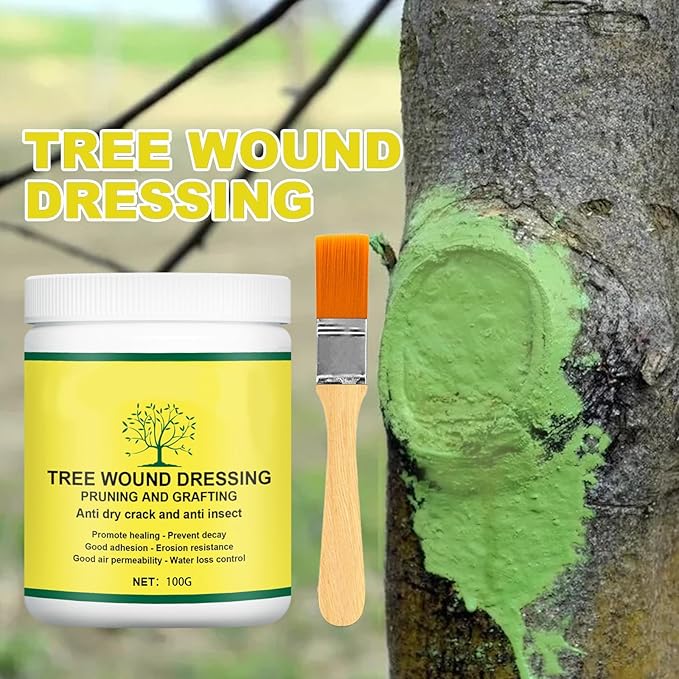 2024 Tree Wound Sealer,Tree Wound Pruning Sealer,Pruning Sealer,Tree Wound Dressing With Brush,Tree Wound Sealer Healing Paste,Bonsai Cut Paste,Bonsai Tree Pruning Sealer For Tree Wound (3SET)