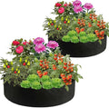 Feitore 2 Pack 100 Gallon Fabric Raised Garden Planting Beds, Heavy Duty Round Plant Grow Bags Breathable Non-Woven Planting Container for Vegetables Flower Herbs and Plants, Gardening Outdoor