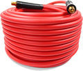 MaxWorks Hybrid Air Hose 1/4" x 100 Ft 300 PSI Flexible All-Weather Kink-Resistant Compressor Hose with Brass Fittings & Bend Restrictors 80786