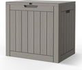 Outdoor Storage Bins, 35 Gallon Small Deck Box, Waterproof Storage bins, Lockable Patio Storage box for Package Delivery, Porch, Garden Tools, Anti-Theft Weatherproof & UV-Resistant Parcel Drop Box