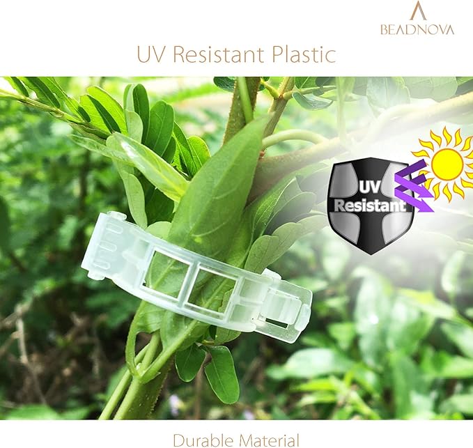 BEADNOVA 300Pcs Plant Support Clips Garden Clips Tomato Clips Vine Clips Tomato Trellis Clips for Tomato Vine Vegetable (300PCS)