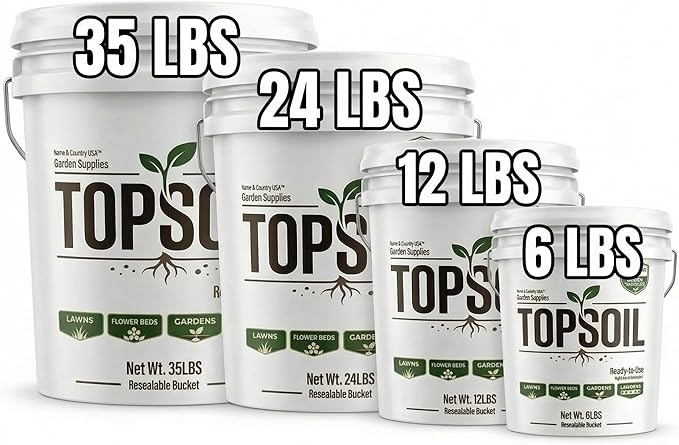 All Purpose Top Soil Pail, Garden Potting Soil Indoor Plants Mix and Potting Soil Outdoor Plants, Versatile Potting Mix for Flowers Vegetables Shrubs and Landscaping (35 lb)