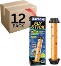 12pk GATCH Fruit Fly Trap, Fly Stick for Mosquitoes, Sticky Trap for Flies Gnats Wasp Flying Insects, Bug Catcher, Indoor or Outdoor Use, Ready to Use Home