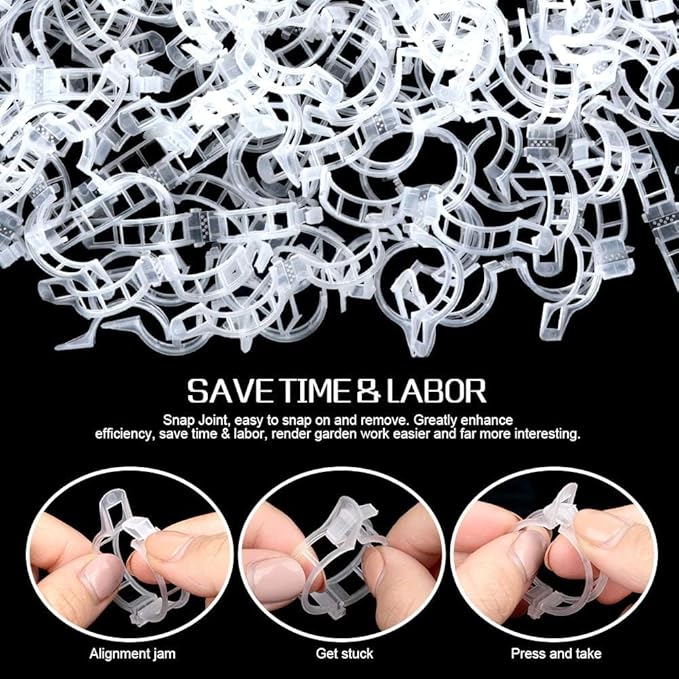 Clearance Deal: 50Pcs Plant Support Clips - Plastic Plant Fixing Clips for Climbing Plants, Tomato Vine ect, Garden Claw for Securing Stems, Grapes, Vines & Vegetables