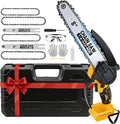 Mini Chainsaw Cordless Compatible for Dewalt Battery 20V MAX, 8 Inch & 6 Inch Cordless Chain Saw, Handheld Electric Power Chain Saw for Wood Cutting, Gifts for Men Dad Husband(Battery Not Include)