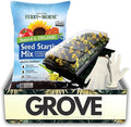 Hydrofarm 17 W Hydroponic Germination System 11 in. W and Ferry-Morse Organic Flower and Vegetable Seed Starting Mix 8 qt Bundle with Work Gloves – Indoor Gardening System – Gift Set (3 Items)