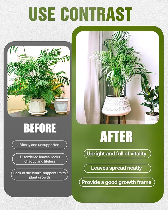 Joyhalo 12 Pack Plant Support Stakes, 24 Inch Plant Stakes for Outdoor Plants, Peony Cage with 15 Pcs Green Lables, Peony Cages and Supports, Peonies Support Cages Flower Stakes for Plants