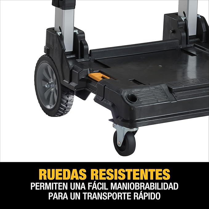 DEWALT TSTAK Trolley Cart with Handle, Swivel 360°, Capacity of Up to 200 lbs (DWST17888)