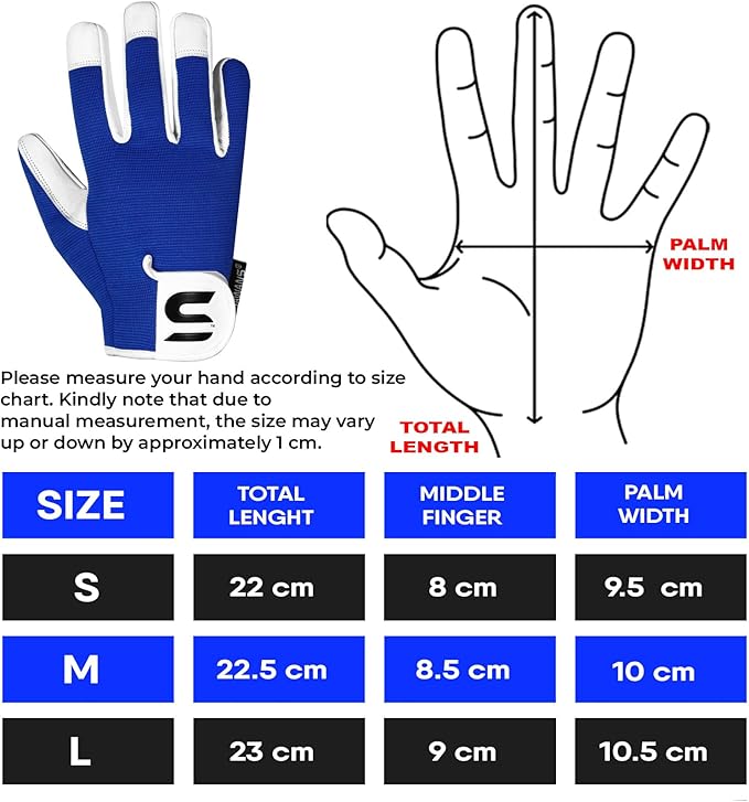 SAWANS Leather Gardening Gloves Ladies and Mens Thorn Proof Garden Gloves for Women Men Gardening Durable Work Gloves