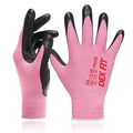DEX FIT Nitrile Work Gloves FN330, 3D-Comfort Stretchy Fit, Firm Grip, Thin & Lightweight, Touch-Screen Compatible, Durable, Breathable & Cool, Machine Washable; Pink S (7)
