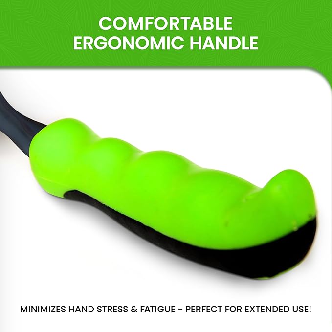 Garden Guru Hand Rake Soil Tiller Tool with Ergonomic Handle – Strong Carbon Steel - Rust Resistant – Great for Gardening, Cultivating, Loosening Soil & Spreading Mulch, Raking Flower Beds (2 Pack)