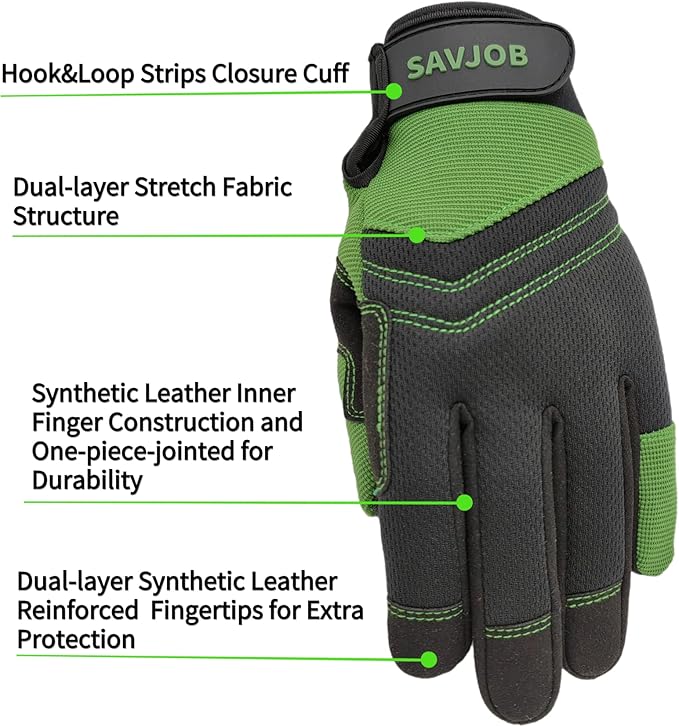 Safety Work Gloves for Men&Women,Utility Working Gloves,Mechanic Gloves,Yard Work Gloves,Performance Fit,Touchscreen