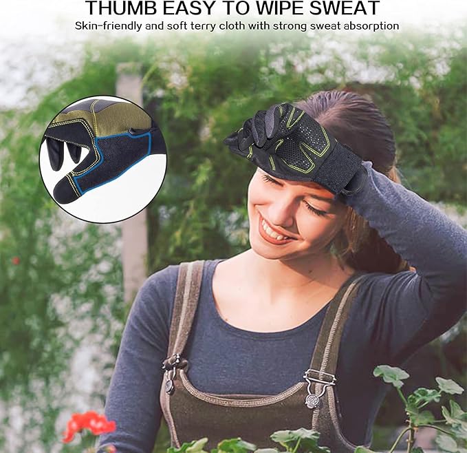 Leather Safety Work Gloves Gardening Carpenter Thorn Proof Truck Driving for Mens and Womens Waterproof heavy duty