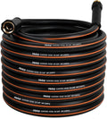Heavy Duty 5/8 Inch Garden Hose – Flexible, Kink-Free & Leakproof with UV-Resistant Hybrid Rubber Hose for Outdoor Watering (Black Orange, 100 FT)