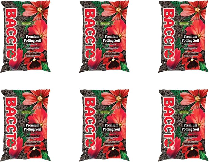Michigan Peat General All Purpose Premium Potting Soil with Perlite for Indoor Outdoor Pots, Planters, and Raised Bed Gardening, 25 Pounds (6 Pack)