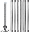 Well Drive Point Kit,1-1/4 Stainless Steel Well Point+5Pk 39" 1-1/4 Galvanized Drive Point Well Pipes,Heavy Duty Shallow Well Drilling Kit for Drive Sand Point Well&Soft Soil Well,36" Point 60 Gauze