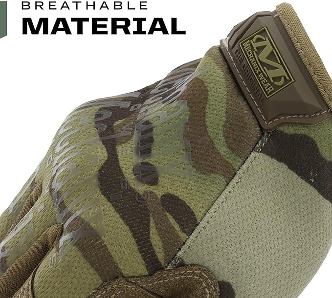 Mechanix Wear: The Original MultiCam Tactical Work Gloves with Secure Fit, Flexible Grip for Multi-purpose Use, Durable Touchscreen Safety Gloves for Men (X-Large, MultiCam)
