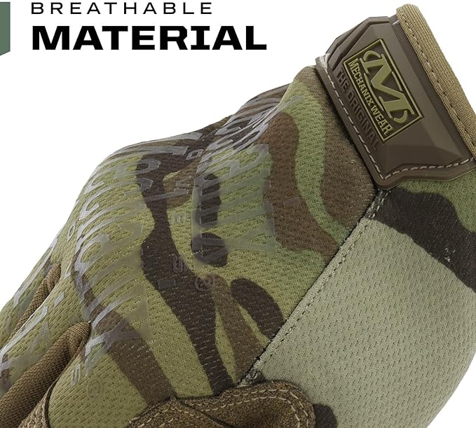 Mechanix Wear: The Original MultiCam Tactical Work Gloves with Secure Fit, Flexible Grip for Multi-purpose Use, Durable Touchscreen Safety Gloves for Men (Small, MultiCam)