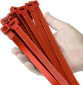 24 inch Red Zip Ties Heavy Duty 50 PACK, 250 LBS Ultra Exclusive Strong Plastic Wire Ties, Large Cable Ties Extra Long Tie Wraps, Indoor and Outdoor UV Resistant