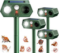 2026 Upgraded Solar Ultrasonic Animal Repellent Outdoor Deer Cat Repellent with Motion Sensor Flash Light, IP65 Waterproof Repeller Keep Rodent Squirrel Raccoon Opossum Skunk Out of Yard Farm - 4Pack