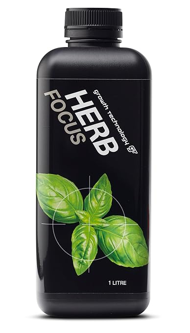 Growth Technology GT Herb Focus – Liquid Plant Food for Basil, Parsley, Coriander, Thyme, Dill, Oregano, Rosemary – Ideal for Culinary Herbs in Gardens, Containers & Hydroponics – 1 Quart (946 mL)
