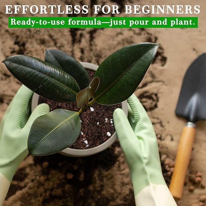 Premium Tropical Potting Mix with Perlite 4qt- Natural Organic Potting Soil for Superior Drainage & Breathability