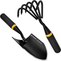 KEMAIER Heavy Duty Garden Trowel and Stainless Steel Hand Cultivator