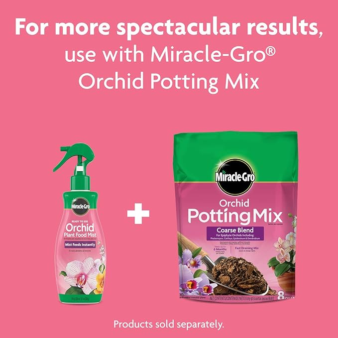 Miracle-Gro Ready to Use Orchid Plant Food Mist, Feeds All Types of Indoor Orchid Plants, 8 oz.