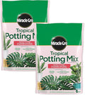 Miracle-Gro Tropical Potting Mix - Growing Media for Tropical Plants Living in Indoor and Outdoor Containers, 6 qt. (2-Pack)