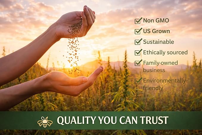 North Carolina Bulk Perennial Wildflower Seed Mix 1lb Covers 2,000sq-ft - Attract Pollinators, Multi-Color Blooms - Southeast US Species Plant in Spring/Fall, Earth-Friendly Packaging (1/2 Pound)