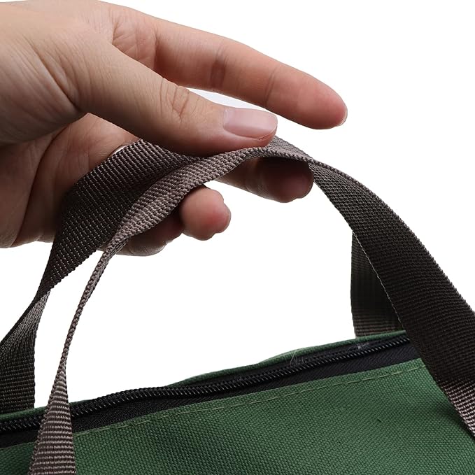 Wide Mouth Tool Bag Heavy Duty Capacity Handbag Portable Multi-function Tool Bag For Storage Wrench Screwdrivers Tool Storage Garden Tool Storage Organizer Hardware Accessories Storage