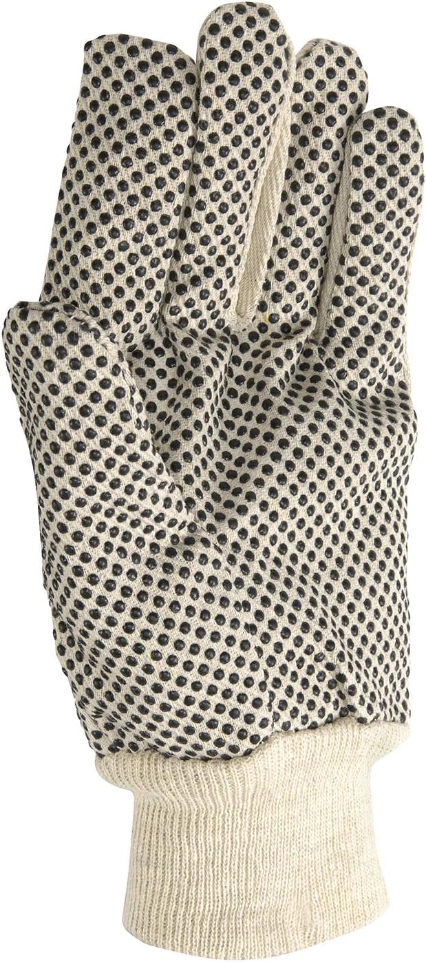 Wells Lamont Canvas Work Gloves, Economy Dotted, 6 Pair Pack (309K)