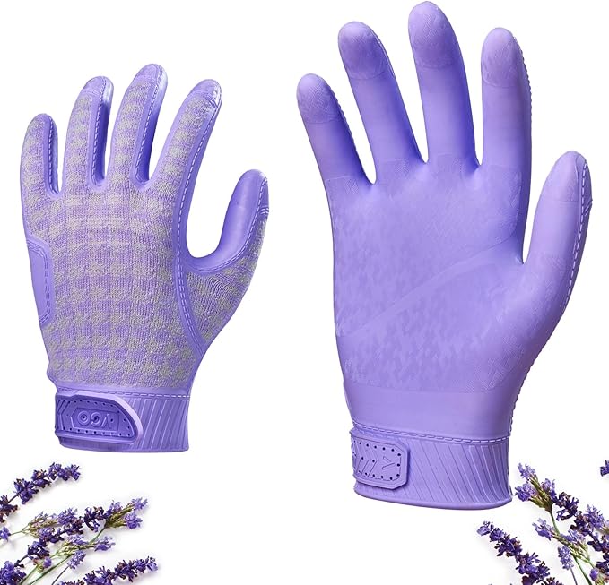 Vgo... Men's Work Gloves,Gardening Gloves,TPE Coated,Waterproof Palms, Anti-Slip,Breathable 3D Knit Back,OEKO-TEX Certified