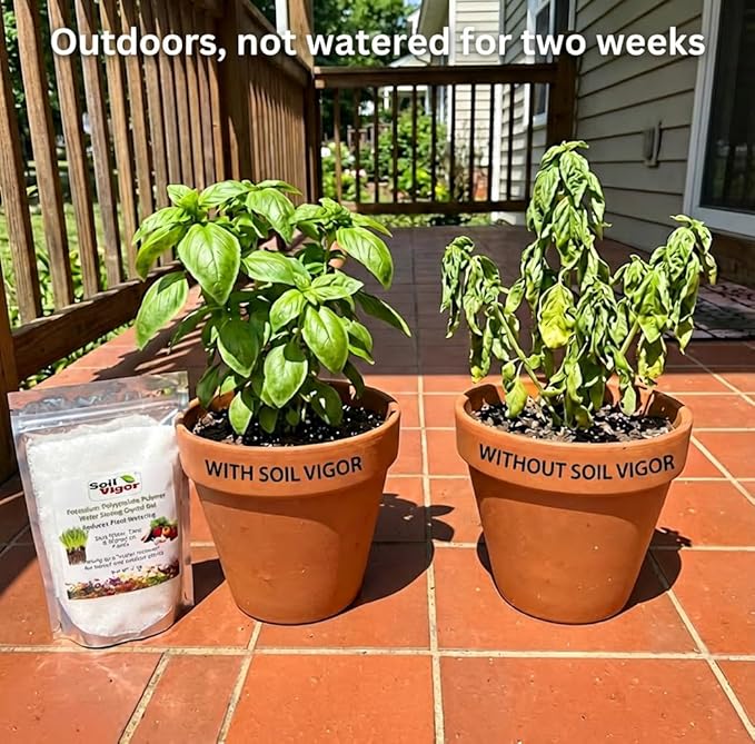 Water Storing Crystals – Commercial Grade Soil Additive & Moisture Retainer – Potassium Polyacrylate Super Absorbent Polymer for Plants, Gardens & Lawns (1)