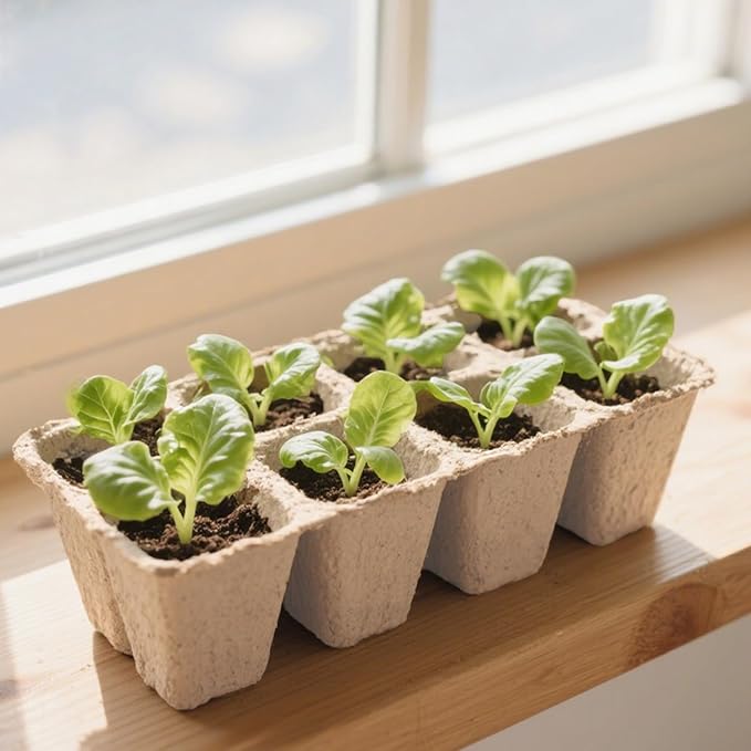 10 Packs Peat Pots, 120Pcs Seed Starter Tray Kit with 120Pcs Plant Labels, Biodegradable Seed Starter Pots, Germination Kit for Garden Plant Nursery
